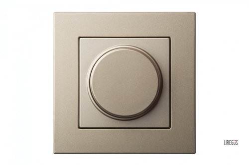 Светорегулятор Поворотный Нажимной (400 Вт) Шампань LIREGUS EPSILON