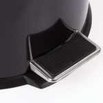 Ведро мусорное с педалью 20 литров "Classic", ЧЕРНОЕ ГЛЯНЦЕВОЕ, металлическое, со съемным внутренним ведром, LAIMA, 604945