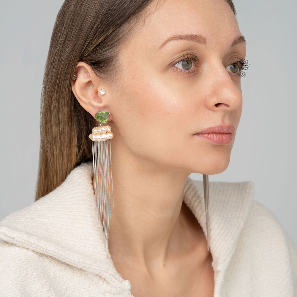 Серьги Green light