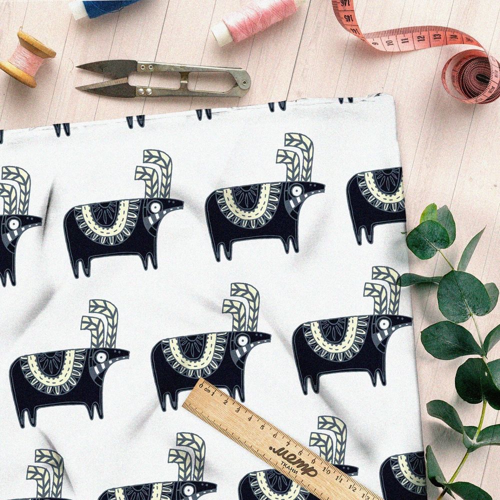 Ткань дюспо сказочные буйволы