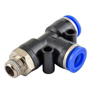 Фитинг Т-образный для пластиковых трубок 8мм с наружной резьбой 1/8'' Forsage F-SPD08-01