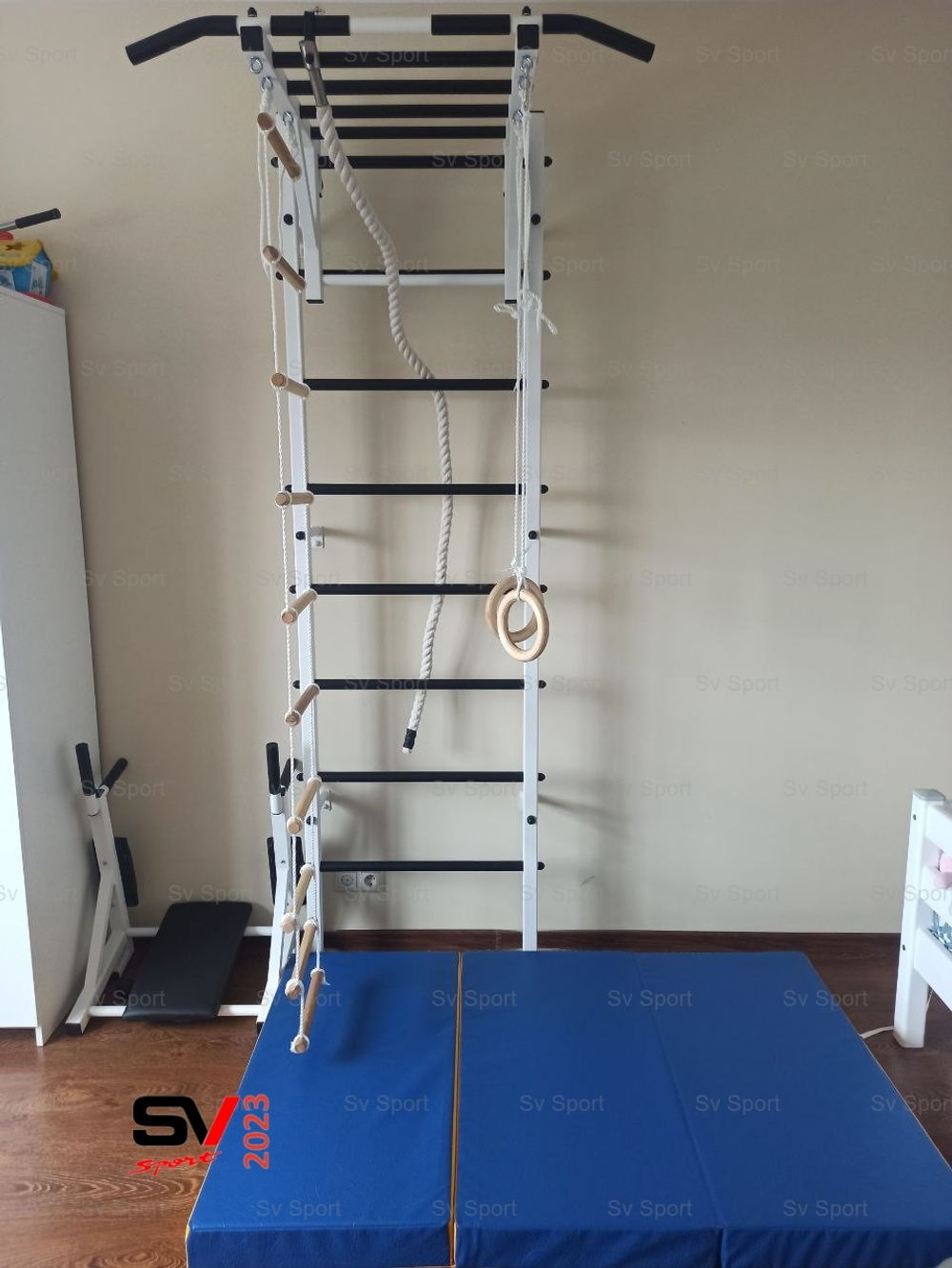 Монтаж шведской стенки Sv Sport в пеноблочные, газоблочные стены