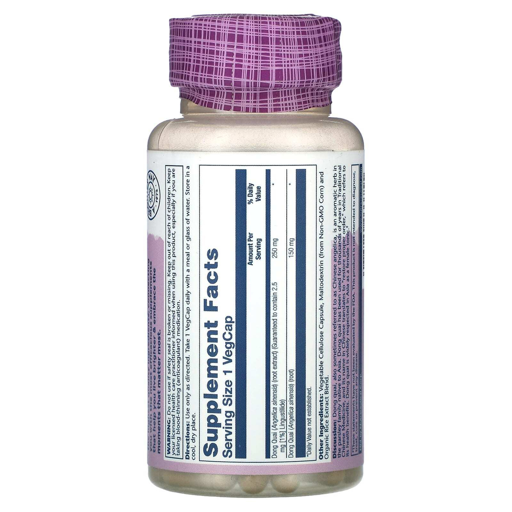 Solaray, Vital Extracts, Dong Quai, 60 растительных капсул