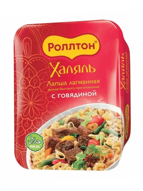 Лапша Роллтон Халяль лагманная с говядиной 90 г