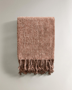 Zara Home плед из полиэстера, серый