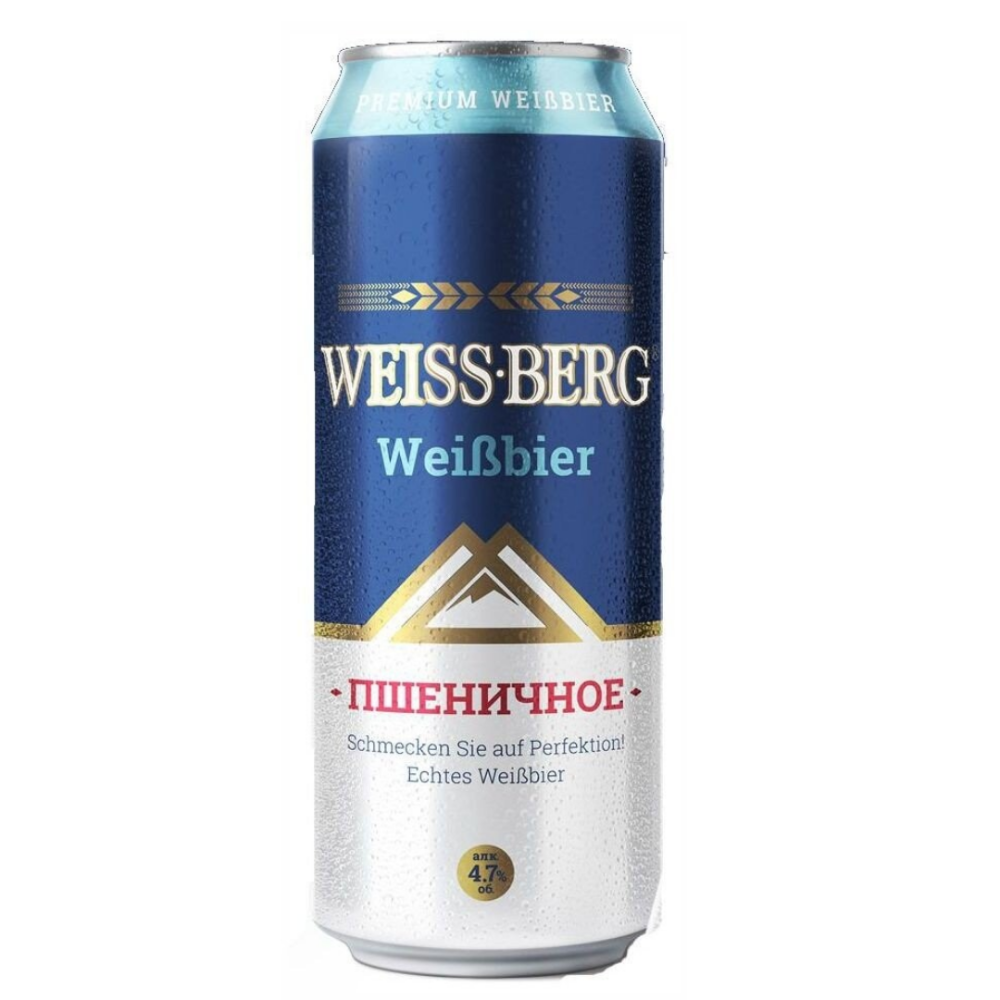 Пиво Weiss Berg Пшеничное светлое 0,45 л ж/б