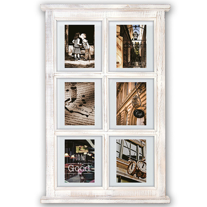 ZEP TZ66W 6x10x15 (43x68) Hampton W дерево (белая с патиной) ф/рамка-галерея