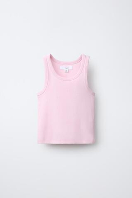 ZARA ТОП В РУБЧИК, РОЗОВЫЙ