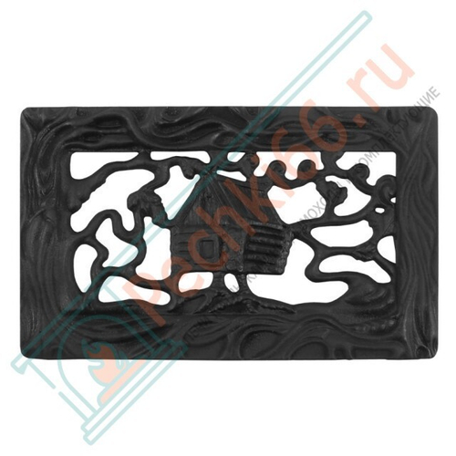 Решетка чугунная вентиляционная РВ-1 "Избушка на курьих ножках" (Рубцовск-Литком) в Кирове