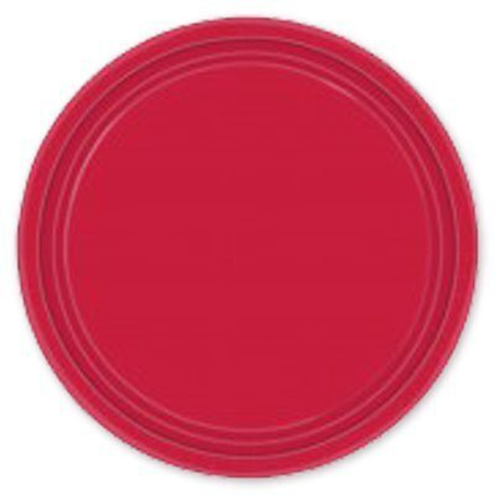 Тарелки бумажные ламинированные Red (Красный), 18 см, 6