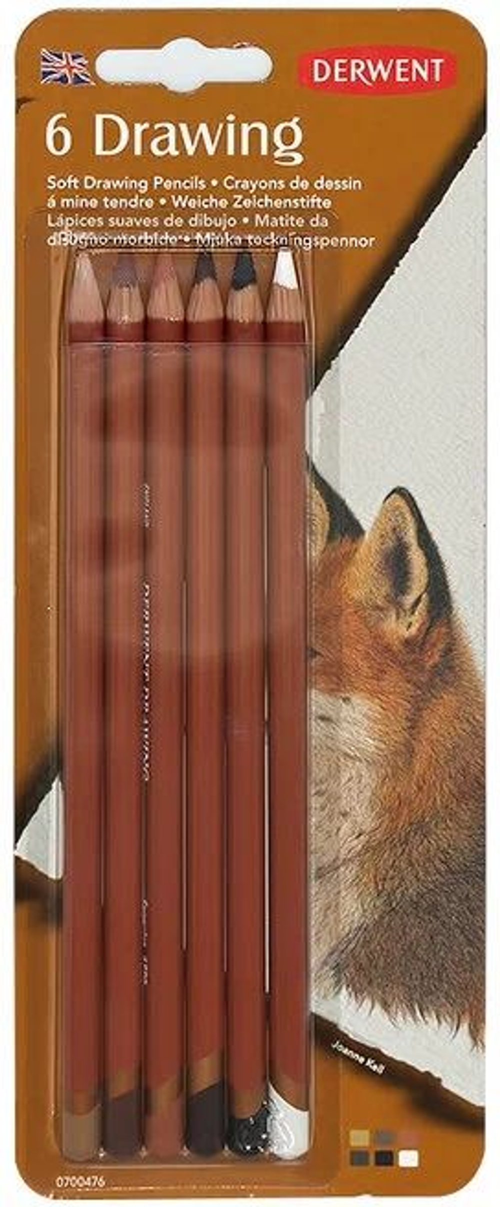 "Derwent Drawing" - художественные цветные карандаши 6 штук