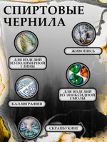 Набор спиртовых чернил 3 шт по 5 мл (бронза, золото, серебро)