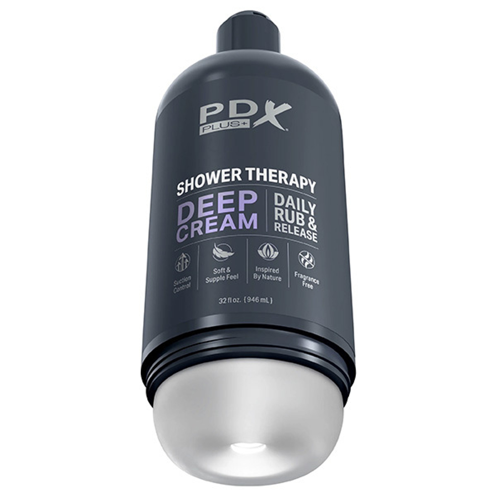 Мастурбатор 20,7см в виде бутылочки от шампуня PipeDream PDX Plus Shower Therapy Deep Cream Frosted Stroker RD62320