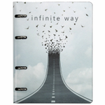 Тетрадь на кольцах А5 (180х220 мм) 80 листов под кожу клетка BRAUBERG VISTA Infinite way (2 штуки в упаковке)