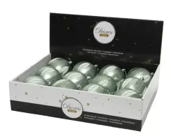 Набор пластиковых шаров Лион 80 мм,. оливковый, 12 шт., Kaemingk (027045)