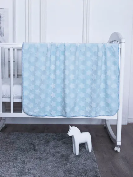 Плед детский Baby Nice Звёзды 100 х 140 см голубой