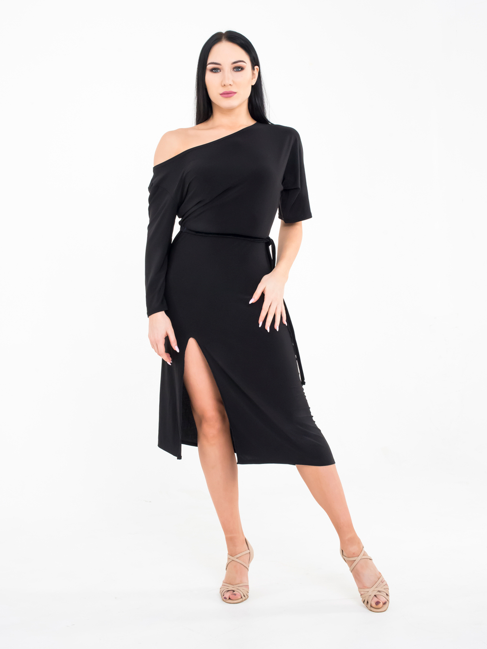 Платье для танцев с поясом