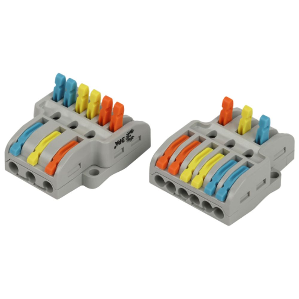 Клемма ЭРА NO-225-408 проходная разветвительная 222-4136 с рычагами 3/6 полюсов 0.08-2.5/4 мм2 (упаковка 15 шт.) | Клеммы