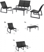 Комплект пластиковой мебели Siesta Contract Pacific Lounge, белый