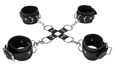 Черный комплект оков Hand And Legcuffs (Цвет: черный)