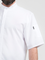 Белая мужская рубашка-китель "Мир" для повара и кондитера NVDesign