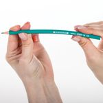 Карандаш чернографитный STAFF "EVERYDAY", 1 шт., НВ, без резинки, пластиковый, корпус зеленый, заточенный, 180962