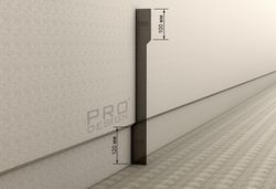 Шаблон для монтажа скрытого плинтуса, 500x5x50 мм