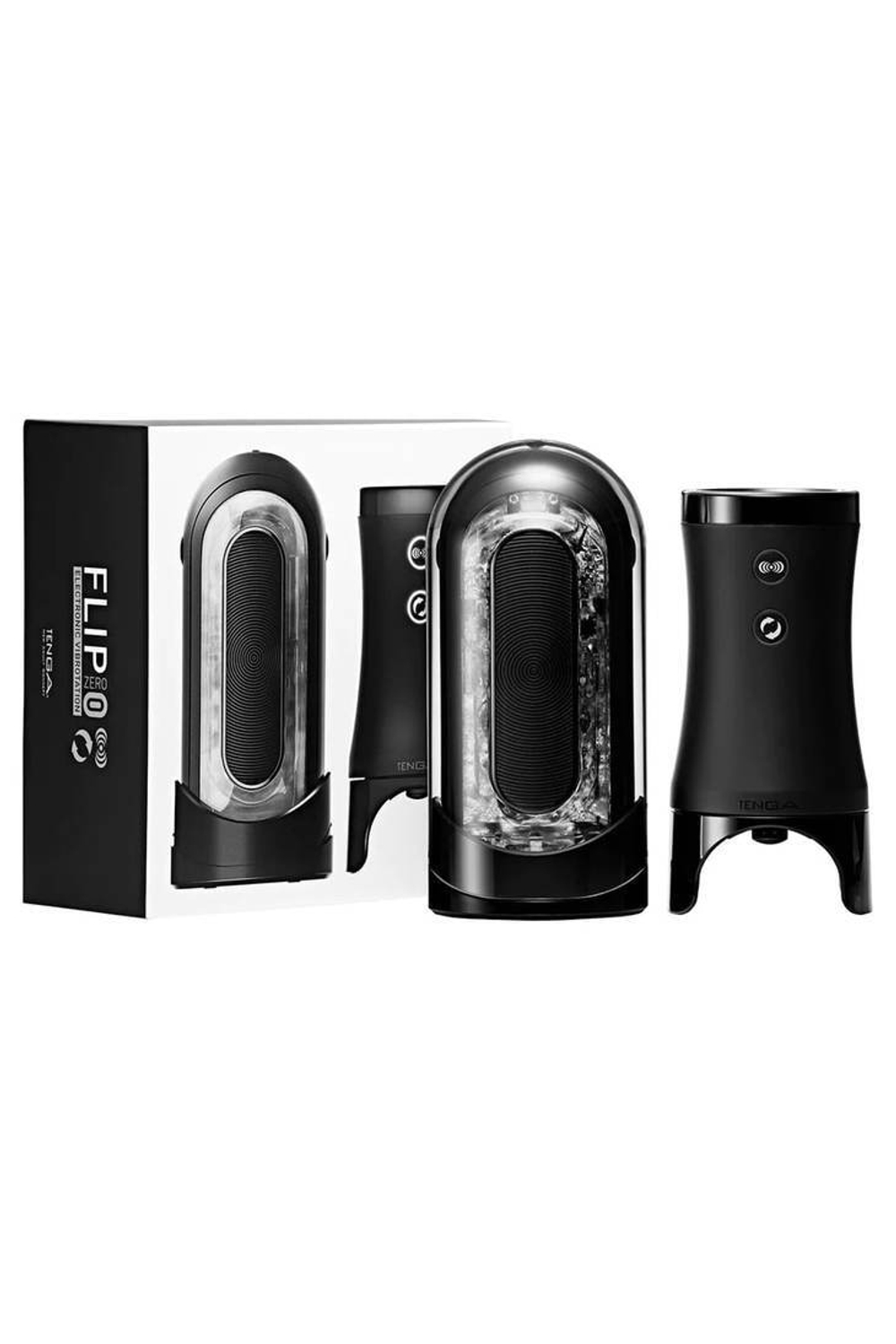 Набор Tenga Flip Zero Electronic Vibrotation: мастурбатор с вибрацией и устройство вращения