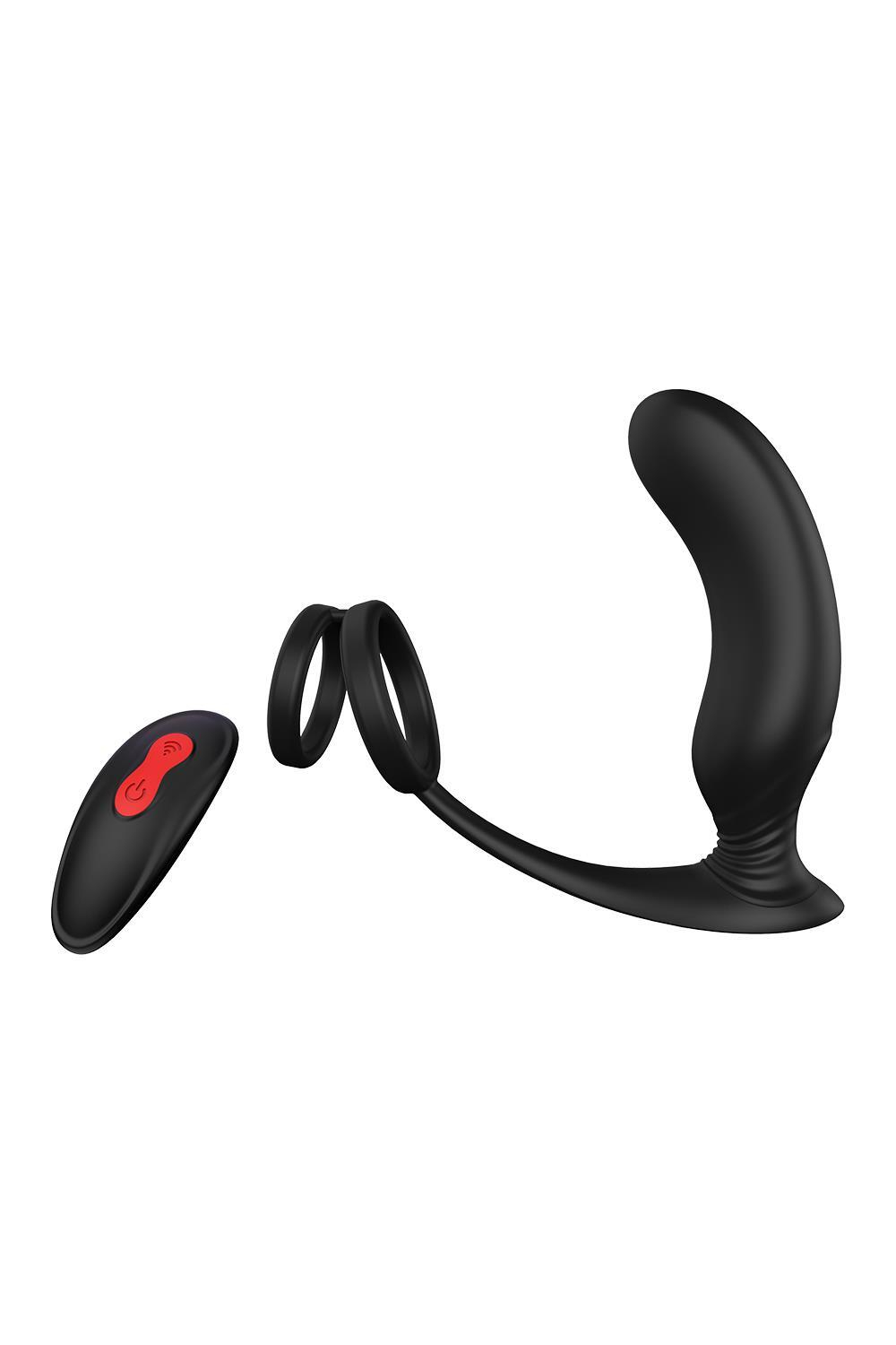 Черный массажер простаты REMOTE P-PLEASER