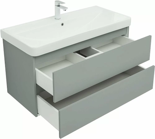 Тумба с раковиной Aquanet Вега 2.0 337957/323884 100 мисти грин