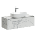 Тумба с раковиной Sancos Stone, 120 см., керамогранит белый, ST120SV