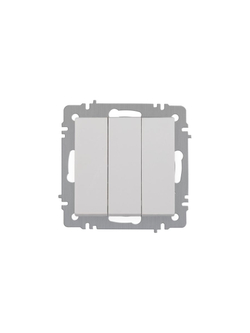Выключатель 3-кл. СП Accent 6-106-01 10А IP20 250В AL/CU бел. Intro Б0063531