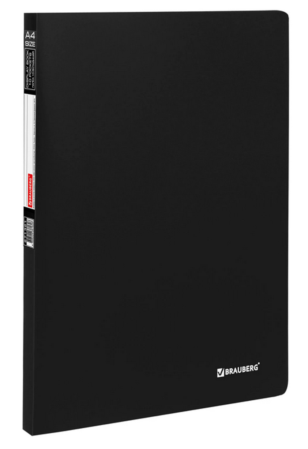 Папка А4 с 10 вкладышами 0,5мм. "Office" черная (BRAUBERG)