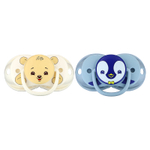 RaZbaby, Keep-It-Kleen, пустышка, для детей 0–36 месяцев, пингвин и медведь, 2 шт.