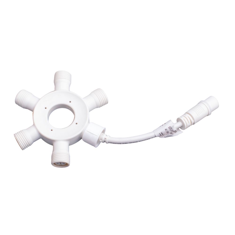 UTC-F90 Y6 WHITE Соединитель для гирлянд серии F90RPO. круговой. 1 вход-5 выходов. Белый. ТМ Uniel