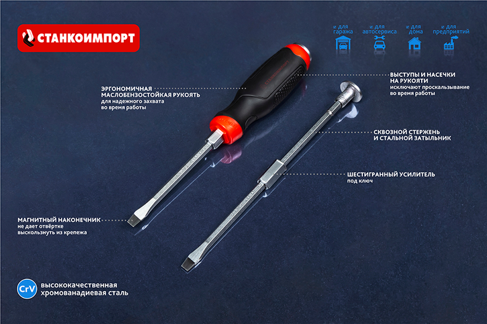 Отвертка крестовая силовая PH2х150 CS-30.7.2