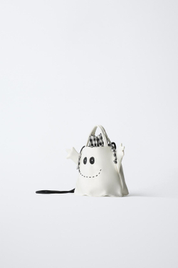 ZARA СУМКА HALLOWEEN «ПРИЗРАК», БЕЛЫЙ