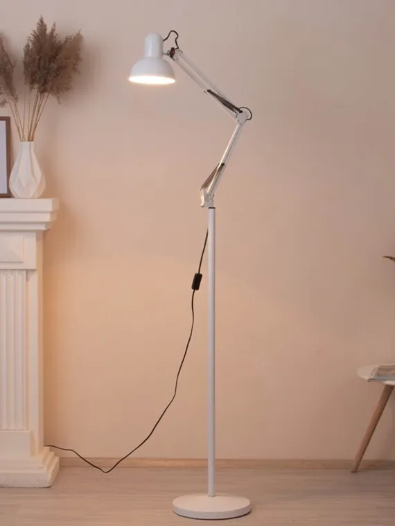 Торшер напольный 930 &quot;Валли, белый&quot; 220V E27 40W 165х28х28 см