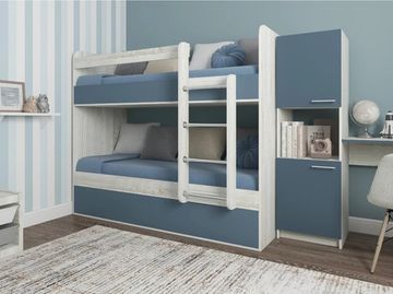 Кровать ОНТАРИО-1-1800-700 /1832*1604*852/ правая сосна винтерберг / маренго