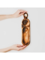 Деревянная менажница для подачи из кедра