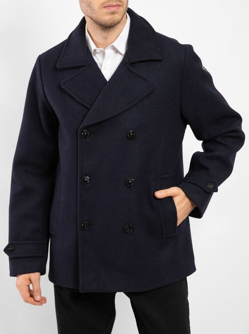 Мужское пальто (темно-синие) С7