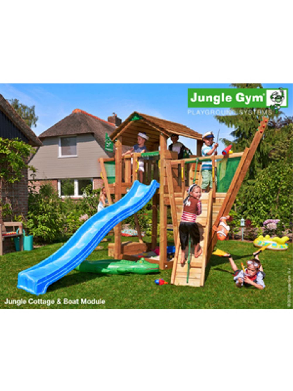 Детский городок Jungle Cottage + Boat Module