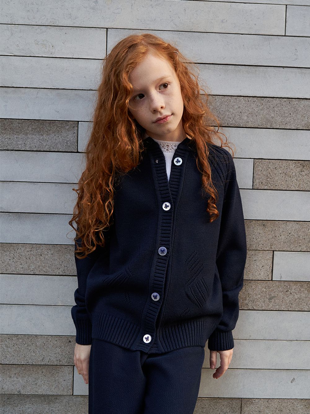 Кардиган для девочки AT941 синий