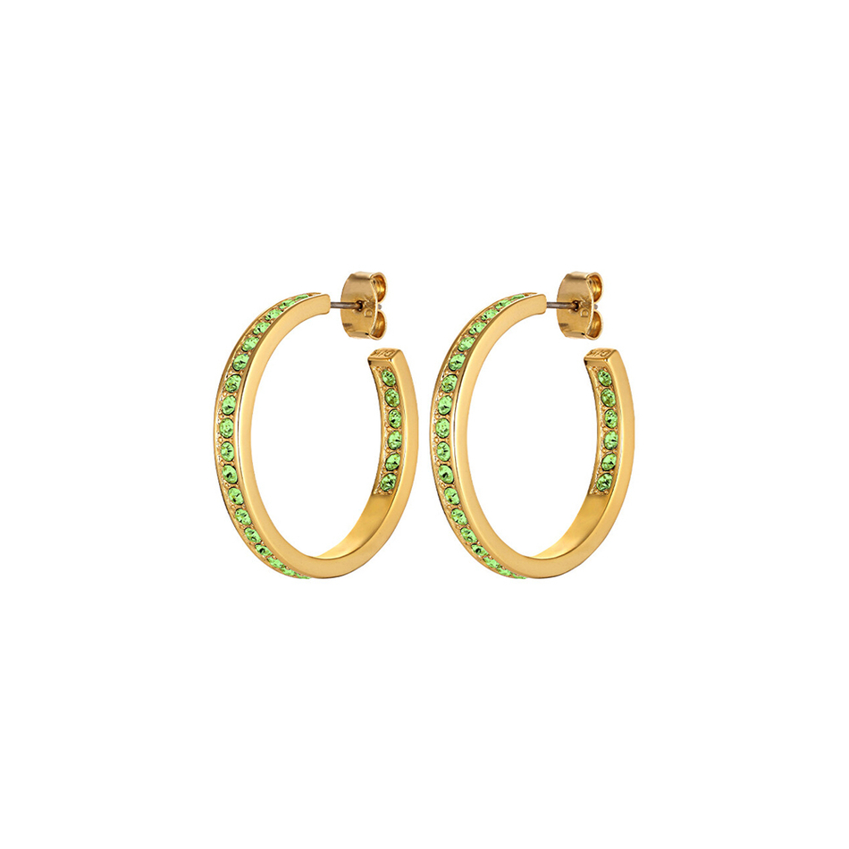 Серьги Dyrberg Kern JUSTINA SG LIGHT GREEN 420134 G/G
