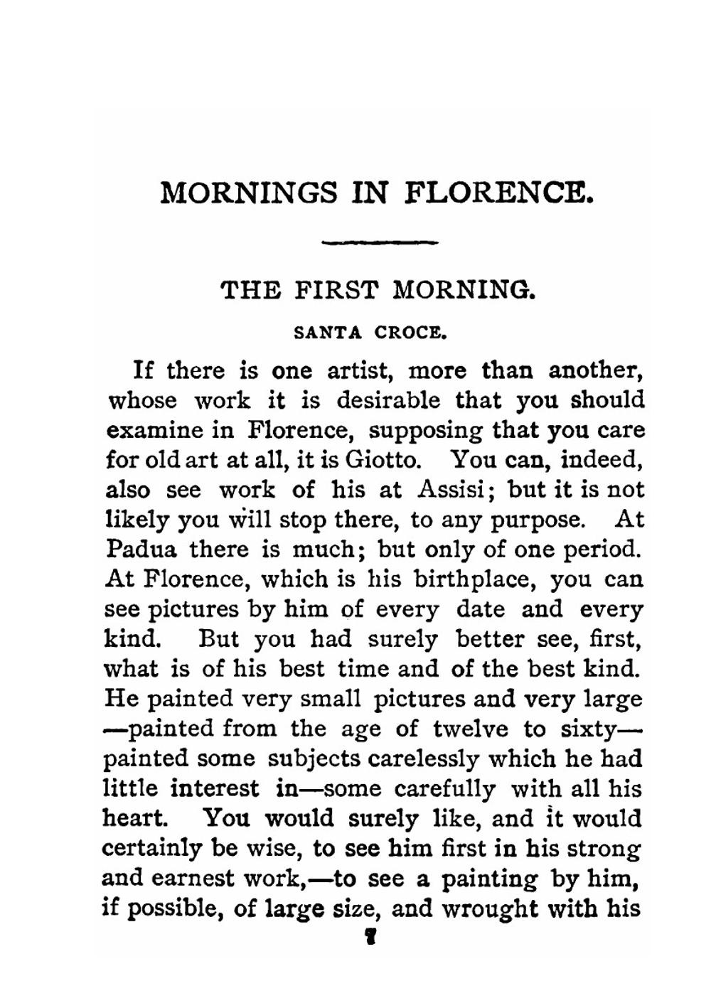 Mornings in Florence | John Ruskin