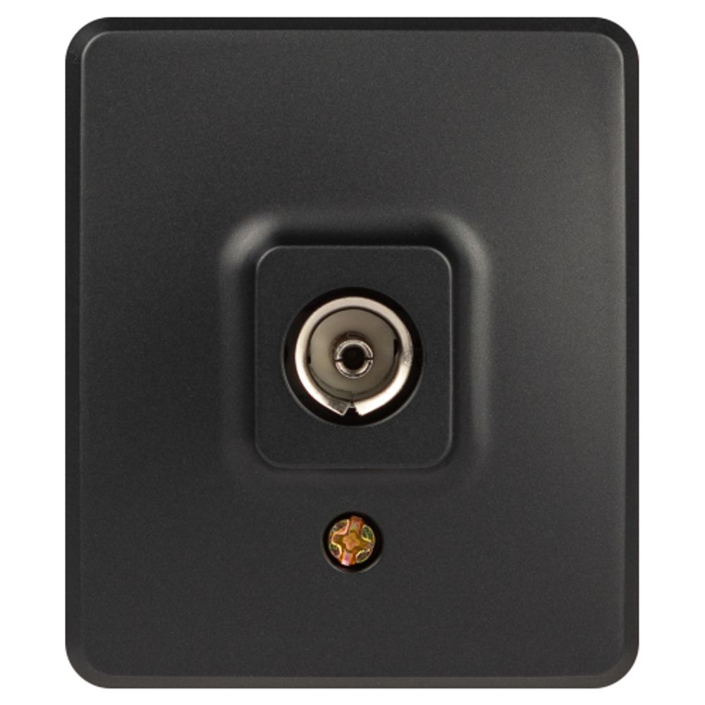 Розетка ЭРА Эксперт 11-3201-05 TV одиночная, IP20, ОУ, антрацит | Эра Эксперт