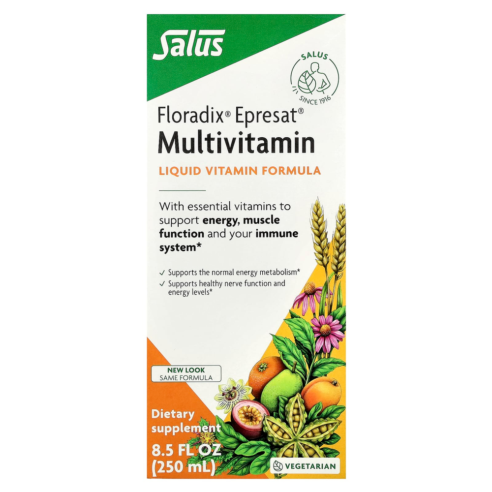 Floradix, Epresat®, мультивитамины, 250 мл (8,5 жидк. Унции)