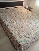 Покрывало гобеленовое Квадраты 2-спальный (180х200)