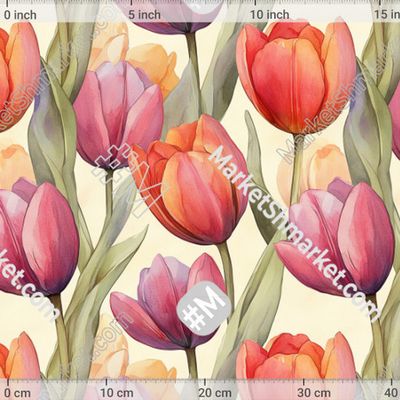 Тюльпаны акварельные by Marysia Design 165 DPI