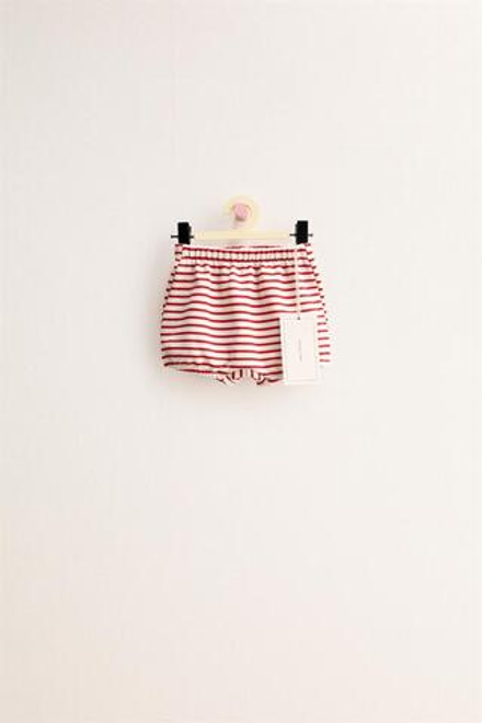 ZARA TIMELESS - ТРУСЫ В ПОЛОСКУ, ЭКРЮ/КРАСНЫЙ